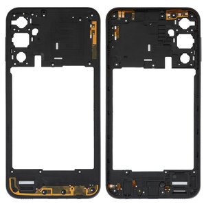 Housing Middle Part compatible with Samsung A245 Galaxy A24, black 