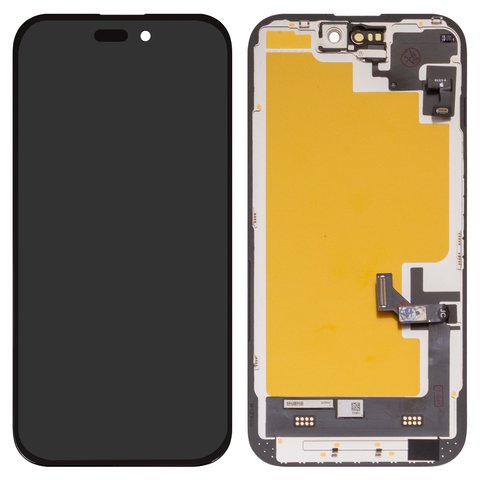 LCD Wextom compatible with iPhone 15, black, with frame, HC, without error, OLED  soft, diagnosable 