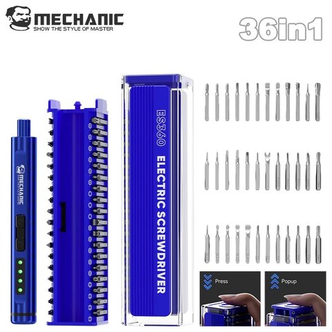 Cordless Power Screwdriver Mechanic ES360, 36 in 1 