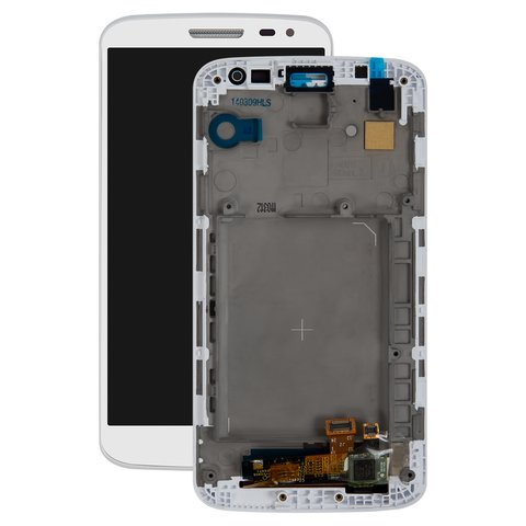 Pantalla LCD puede usarse con LG D620 G2 mini, blanco, con marco, Original PRC 