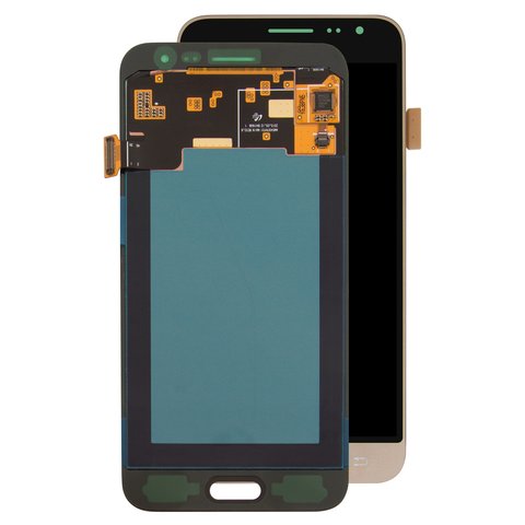 Pantalla LCD puede usarse con Samsung J320 Galaxy J3 2016 , dorado, sin marco, Original PRC , dragontrail Glass, original glass