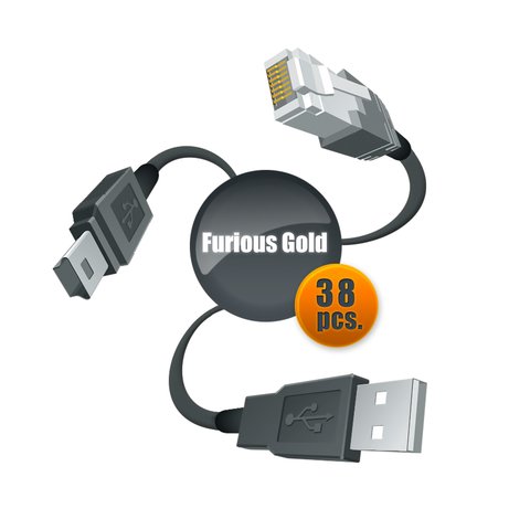 Juego de cables Furious Gold 38 uds. 