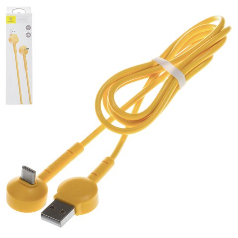 Cable de carga Baseus Maruko Video, USB tipo A, USB tipo C, 100 cm, 2.1 A, amarillo, #CATQX 0Y
