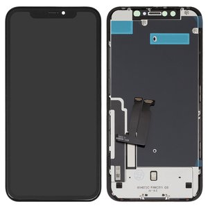 Pantalla LCD puede usarse con iPhone XR, negro, con marco, AAA, TFT , ZY, LTPS FHD