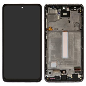 Pantalla LCD puede usarse con Samsung A525 Galaxy A52, A526 Galaxy A52 5G, negro, con marco, High Copy, OLED 6,42" 