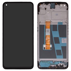Pantalla LCD puede usarse con Oppo A52, negro, con marco, Original PRC , CPH2061, CPH2069, PADM00, PDAM10, BS065XMM L03 M800