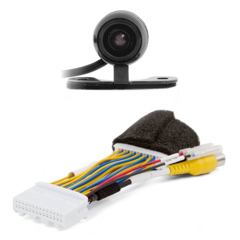 Cámara de visión trasera para Toyota Yaris con juego de cables y cable de conexión de 28 pines