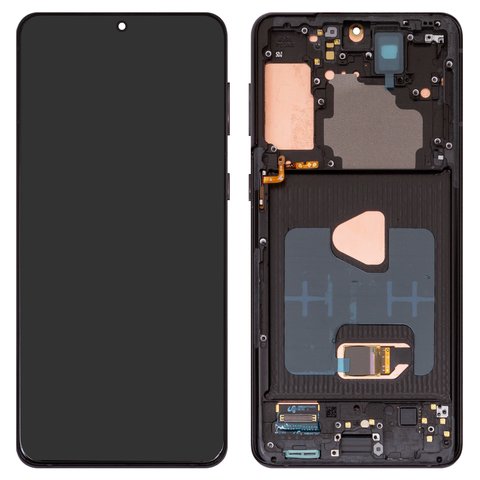 Pantalla LCD puede usarse con Samsung G996 Galaxy S21 Plus 5G, negro, con marco, original vidrio reemplazado 