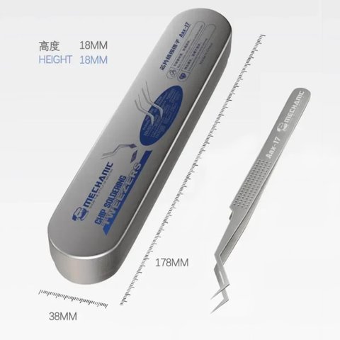 Pinzas para smd Mechanic Aax 17, encorvado, 120 mm