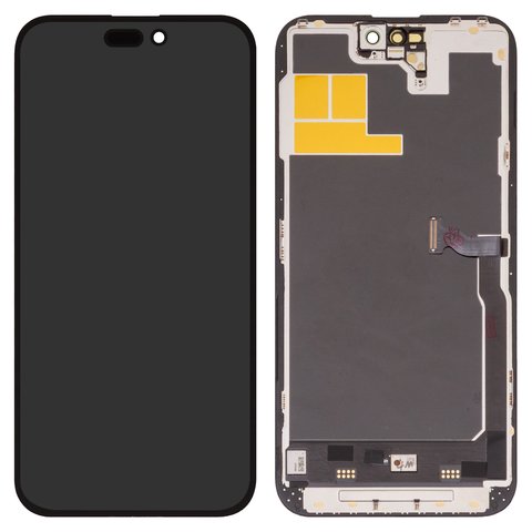 Pantalla LCD Wextom puede usarse con iPhone 14 Pro Max, negro, con marco, HC, sin error, OLED  soft, Diagnosable, 120Hz