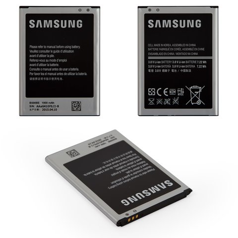 Акумулятор B500BE B500BU B500AE для Samsung I9190 Galaxy S4 mini, I9195 Galaxy S4 mini, Li ion, 3,8 В, 1900 мАг, Original PRC 