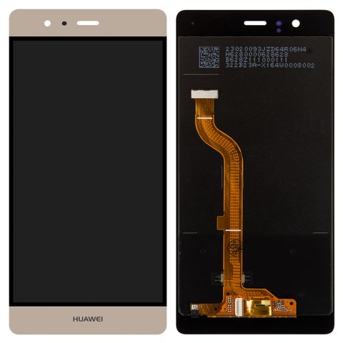Дисплей для Huawei P9, золотистий, логотип Huawei, без рамки, Оригінал переклеєне скло , EVA L09 Single SIM ; EVA L19, EVA L29 Dual SIM 