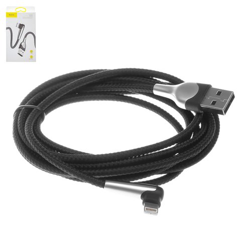 Кабель для зарядки Baseus MVP Elbow, USB тип A, Lightning, 200 см, 1,5 А, черный, #CALMVP E01