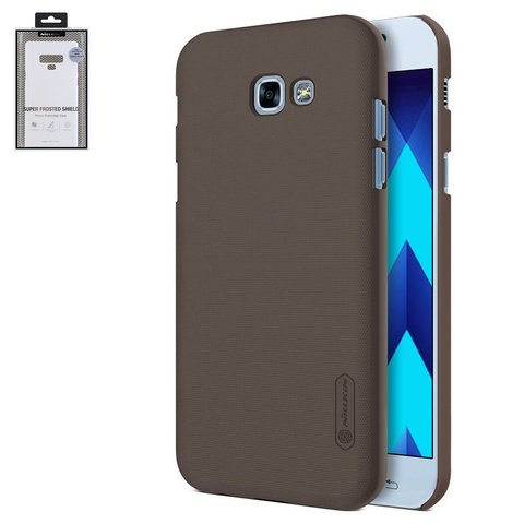 Чохол Nillkin Super Frosted Shield для Samsung A320 Galaxy A3 2017 , коричневий, матовий, з підставкою, пластик, #6902048137226