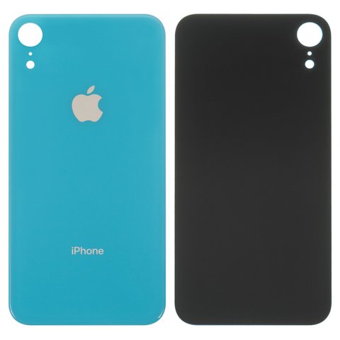 Задня панель корпуса для iPhone XR, блакитна, не потрібно знімати скло камери, big hole