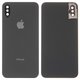 Задняя панель корпуса для iPhone X, черная, со стеклом камеры, small hole