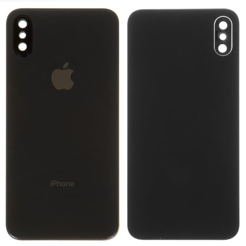 Задняя панель корпуса для iPhone XS, черная, со стеклом камеры, small hole