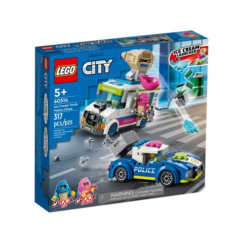 Конструктор LEGO City Полицейское преследование фургона с мороженым 60314 