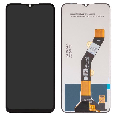 Дисплей для ZTE Blade A34, Blade A54, чорний, без рамки, Оригінал переклеєне скло 