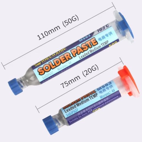 BGA паста Mechanic MS83, Sn 63%, Pb 37%, 183 °C, 20 г