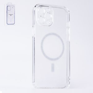 Чохол MagSafe Full Camera для iPhone 12 Pro Max, прозорий, магнітний, силікон, із захистом камери