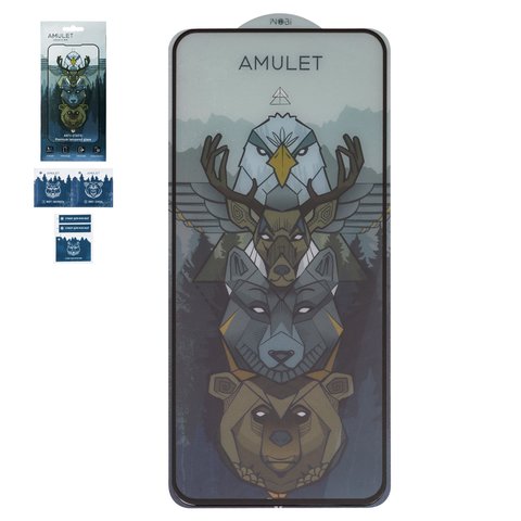 Захисне скло iNobi Amulet для Motorola Moto G14 PAYF0010IN, Moto G54, Full Glue, Anti Static, чорний, шар клею нанесений по всій поверхні