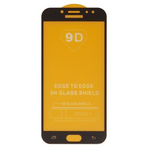 Захисне скло для Samsung J730 Galaxy J7 2017 , сумісне з чохлом, Full Glue, без упаковки , чорний
