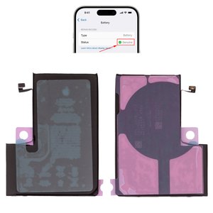 Аккумулятор для iPhone 12 Pro Max, Li ion, 3,83 B, 4187 мАч, повышенная ёмкость, без ошибки, A2466 , genuine IC