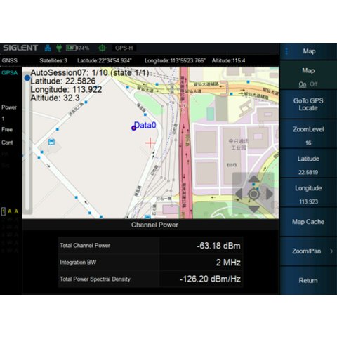 Програмне розширення "GPS логер" SIGLENT SHA860 MAP