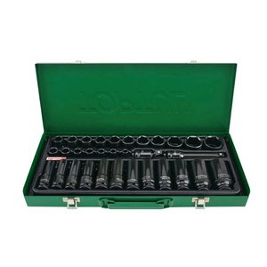 Набор головок ударных TOPTUL GDAD3201 короткие+длинные 