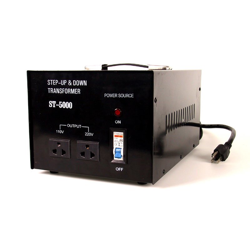  ST-5000 Transformador de Voltaje Convertidor con Medidor - Paso  Arriba/Abajo - Transformador Regulador de Voltaje 110V/220V : Electrónica